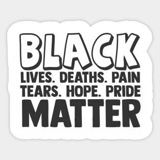 Black Lives Matter, Civil Rights, I can't Breathe, Black Power Sticker